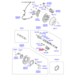 Ремкомплект направляющей суппорта 58222-1D000 Mobis