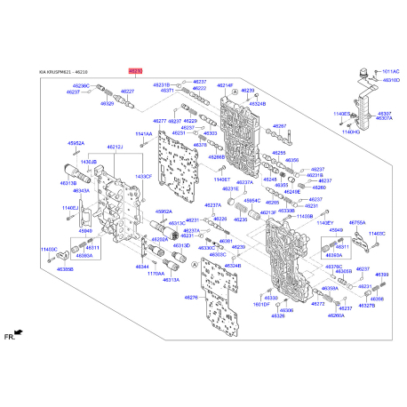 Блок клапанов АКПП 46210-2F000 Mobis - 462102F000 - схема с каталога 46210, KRUSPM621 462102F000