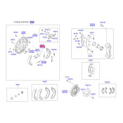 Гальмівна несуча пластина ліва 58350-1C000 Mobis