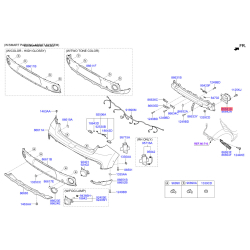 Кронштейн, буфер лівий 86641-B2000 Mobis
