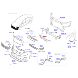 Абсорбер (пена, амортизатор) бампера 86520-2T500 Mobis