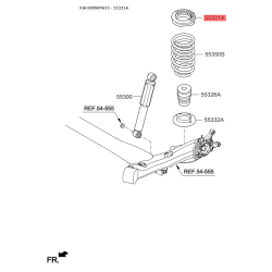 Прокладка задней пружины верхняя 55331-1W000 Mobis