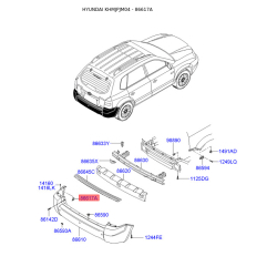 Кронштейн, буфер 86617-2E000 Mobis