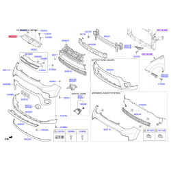Решетка радиатора верхняя 86353-B2000 Mobis