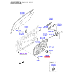Електродвигун, склопідйомник правий 82460-A5000 Mobis
