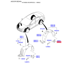 Бризговик задній правий 86842-3X000 Mobis
