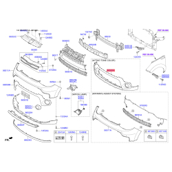 Накладка бампера нижня (губа) 86512-B2500 Mobis