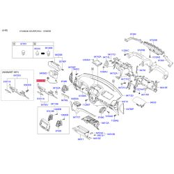 Накладка панели прибров (торпеды) 93695-2B100 Mobis