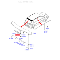 Додатковий ліхтар сигнал гальмування 92700-1C100 Mobis