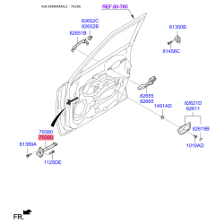 Петля бічних дверей права 79390-2K000 Mobis