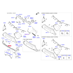Бампер нижний 86612-B2100 Mobis