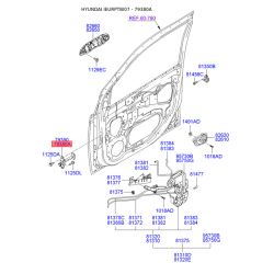 Фіксатор дверей лівий 79380-1C000 Mobis