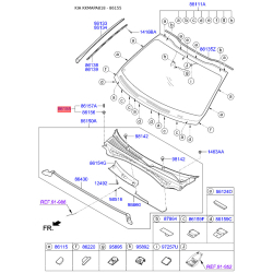 Пистон (клипса) обивки салона 86155-22000 Mobis