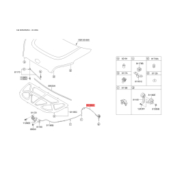 Тросик замку капота 81190-2K000 Mobis