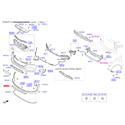 Накладка бампера нижня (губа) 86565-2WAB0 Mobis