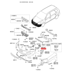 Облицювання, протитуманна фара ліве 86515-1D051 Mobis