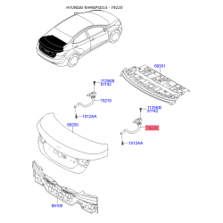 Петля двери задка (крышки багажника) правая 79220-3X200 Mobis