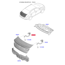 Петля двери задка (крышки багажника) левая 79210-F2000 Mobis