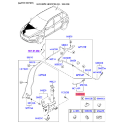 Пистон (клипса) обивки двери 98630-2L000 Mobis
