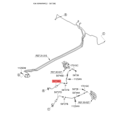 Шланг тормозной правый 58738-2K001 Mobis