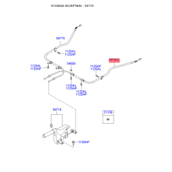 Трос стояночной тормозной системы правый 59770-1C050 Mobis
