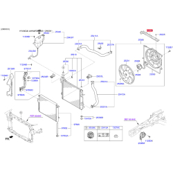 Облицовка / защитная накладка, облицовка радиатора 29150-2W500 Mobis