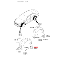 Брызговик передний левый 86831-2T000 Mobis