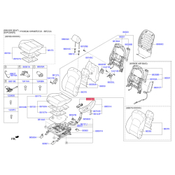 Каркас сиденья левый 88193-F8110TRY Mobis