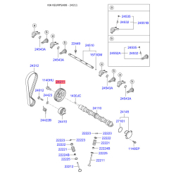 Шестерня, розподільний вал 24211-02800 Mobis