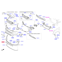 Накладка бампера нижня (губа) 86565-2WAA0 Mobis