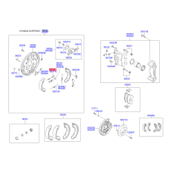 Пружина стяжная верхняя колодок стояночного тормоза правая верхняя 58361-1C000 Mobis