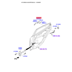 Система управления ручки двери правая 83662-3X020 Mobis