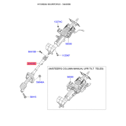 Вал промежуточный карданный рулевой колонки 56400-2B600 Mobis
