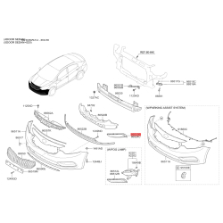 Облицовка, противотуманная фара левая 86563-A7000 Mobis
