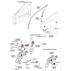 Замок двери правый 81320-2F010 Mobis