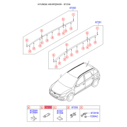 Крепление молдинга крыши 87255-2L000 Mobis