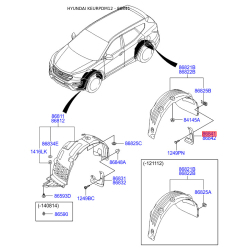 Брызговик задний левый 86841-2W000 Mobis