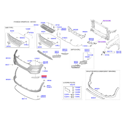 Кронштейн, буфер левый 86555-D3500 Mobis