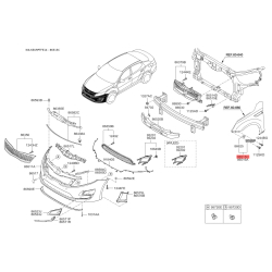 Кронштейн, буфер левый 86513-2T500 Mobis