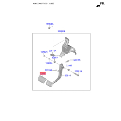 Накладка на педаль, педаль зчеплення 32825-1H400 Mobis