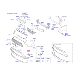 Облицювання, протитуманна фара ліве 86515-B2000 Mobis