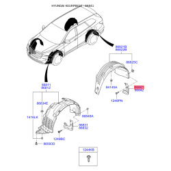 Брызговик задний левый 86841-B8500 Mobis