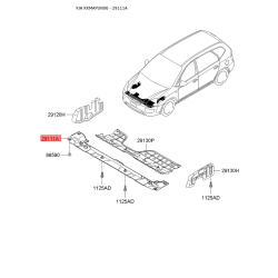 Захист двигуна / піддон двигуна передній 29120-1D100 Mobis