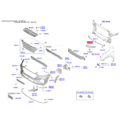 Кронштейн, буфер левый верхний 86551-D7000 Mobis