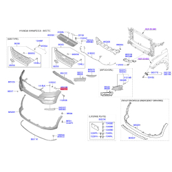 Кронштейн, буфер правый 86578-D3500 Mobis