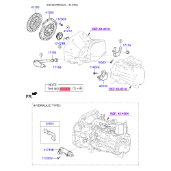 Возвратная вилка, система сцепления 41430-02700 Mobis