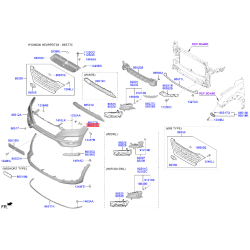 Кронштейн, буфер правий 86578-D7000 Mobis