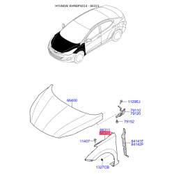 Крило праве 66321-3X000 Mobis
