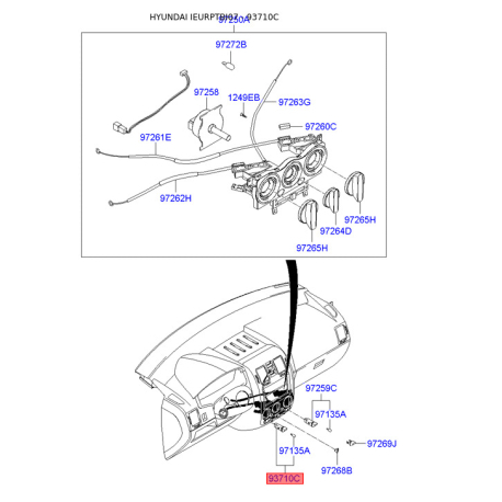 Вимикач 93710-1C000 Mobis - 937101C000 - схема з каталогу 93710C, IEURPTBI07 937101C000