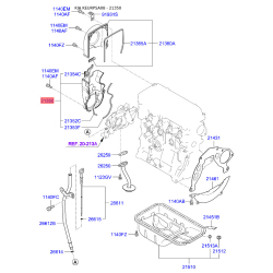 Кришка захисна ременя розподільчого вала нижня 21350-02200 Mobis